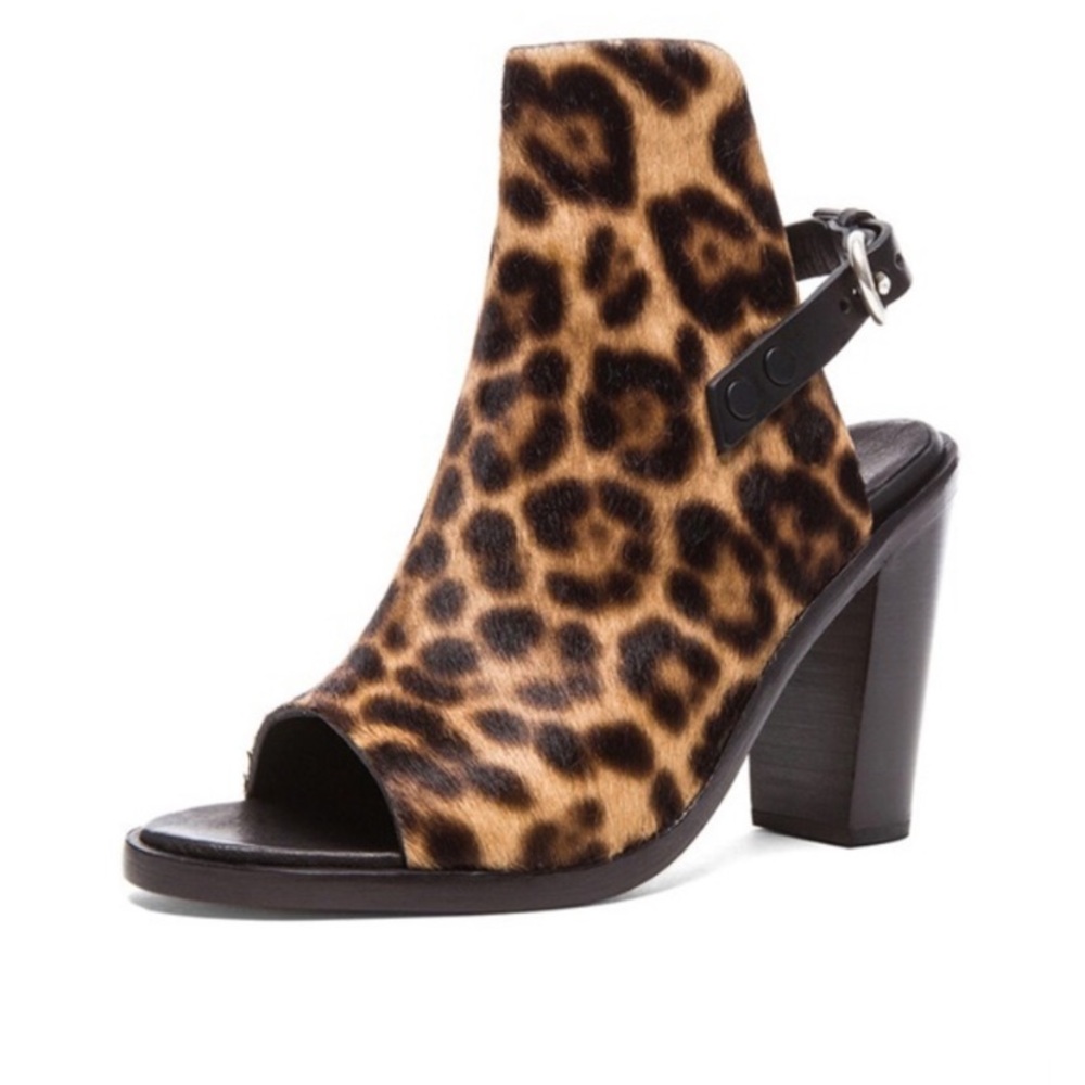 Rag & Bone Wyatt Calf Hair Open Toe Leopard Sandal